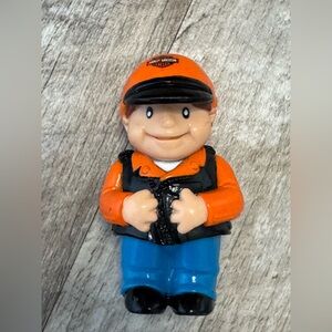 Harley Davidson,  plastic toy Little Tikes- style rider with helmet